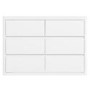 Wide White High Gloss Chest of 6 Drawers with Curved Edges - Lexi