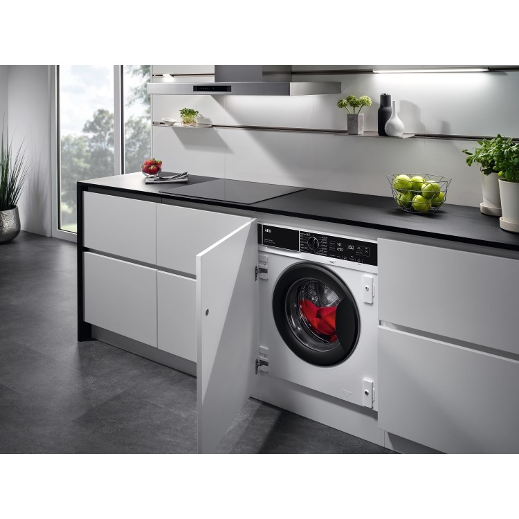 Refurbished AEG 7000 series LF7C8636BI Integrated 8KG 1600 Spin Washing Machine White