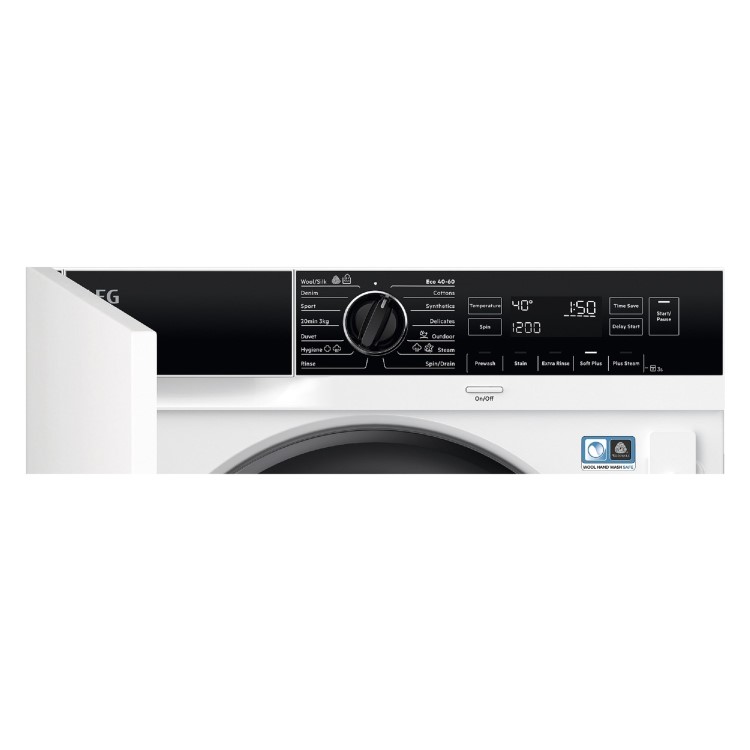 Refurbished AEG 7000 series LF7C8636BI Integrated 8KG 1600 Spin Washing Machine White