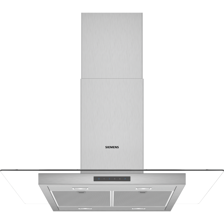 Siemens LF97GBM50B iQ300 90cm Island Cooker Hood With Touch Control & Flat Glass Canopy - Stainless Steel