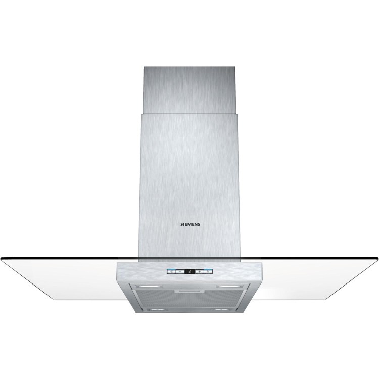 Siemens LF98GB542B 90cm Island Cooker Hood With Flat Glass Canopy - Stainless Steel