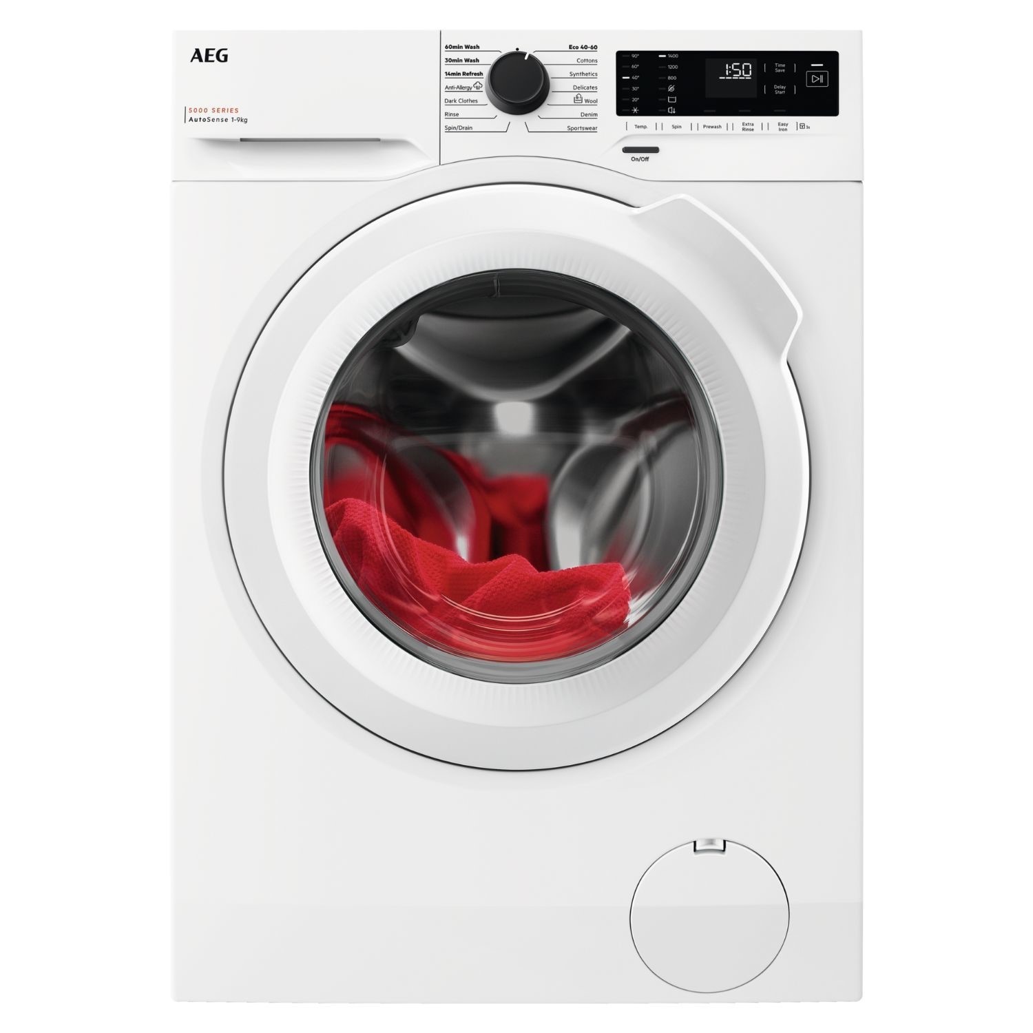 AEG 5000 Series AutoSense 9kg 1400rpm Washing Machine - White ...