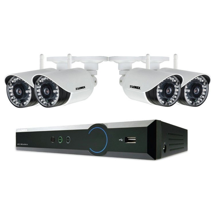GRADE A2 - Lorex 4 Channel 720p HD 4 Channel Digital Video Recorder with 4 x 720p Wireless Cameras & 1TB Hard Drive