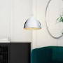 ONLY OPENED - Chrome Dome Pendant Light Mosaic Inner - Eli