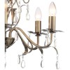 Chandelier with 5 Lights in Antique Brass - Cascade