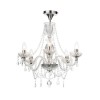 Silver Chandelier with Crystals &amp; 5 Lights - Bryony