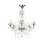 Silver Chandelier with Crystals & 5 Lights - Bryony