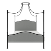 King Size Canopy Bed Frame in Black Metal - Lille