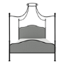 King Size Canopy Bed Frame in Black Metal - Lille