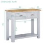 Oak & Grey Narrow Console Table with Drawers - Linden