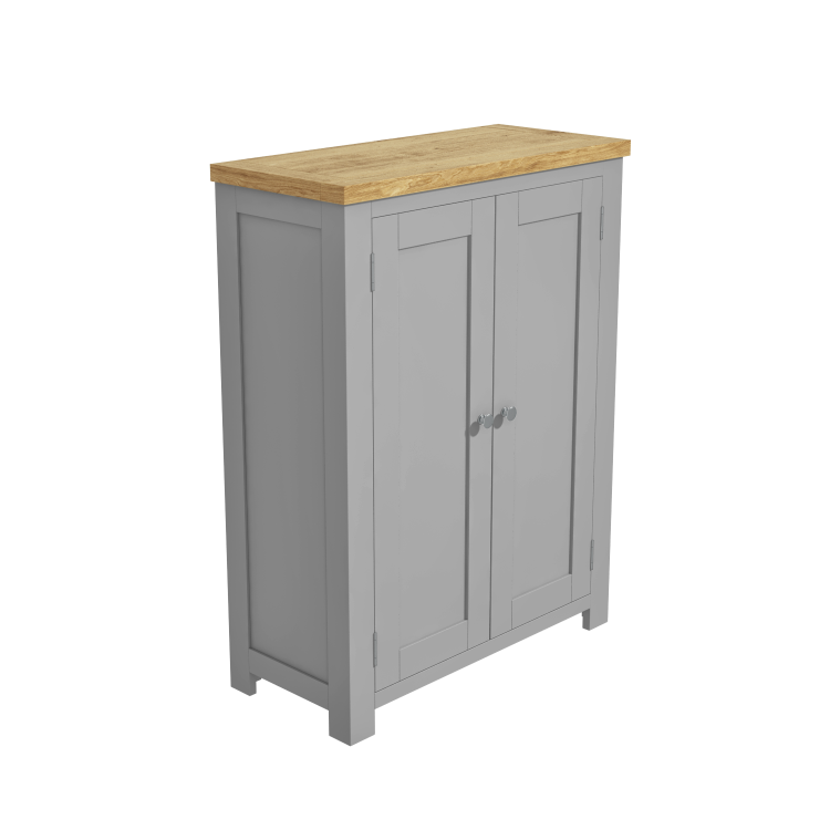 Grey Sideboard with Oak Top - Linden