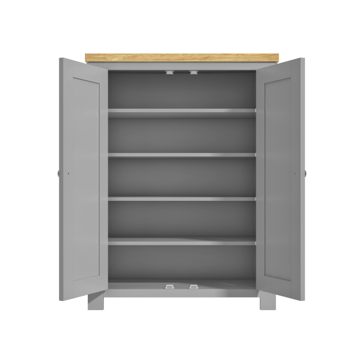 Grey Sideboard with Oak Top - Linden