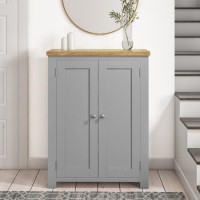 Grey Sideboard with Oak Top - Linden