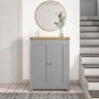 Grey Sideboard with Oak Top - Linden