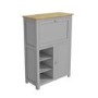 Bureau Desk in Grey with Oak Top - Linden
