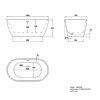 GRADE A1 - Freestanding Double Ended Bath 1400 x 750mm - Lisbon