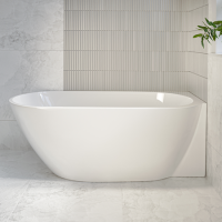 GRADE A1 - Freestanding Single Ended Right Hand Corner Bath 1650 x 740mm - Lisbon