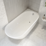 GRADE A1 - Freestanding Single Ended Right Hand Corner Bath 1650 x 740mm - Lisbon