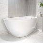 GRADE A1 - Freestanding Single Ended Right Hand Corner Bath 1650 x 740mm - Lisbon