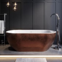 ALMOST PERFECT - Copper Effect Freestanding Double Ended Bath 1650 x 750mm - Lisbon
