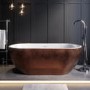 ALMOST PERFECT - Copper Effect Freestanding Double Ended Bath 1650 x 750mm - Lisbon