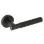 Internal Matt Black Lever Fire Door Handle with Latch and Hinges Pack - 65mm Latch - Livenza - XL Joinery
