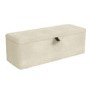 Leo Faux Sheepskin Storage Blanket Box in Natural Cream