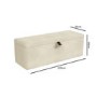Leo Faux Sheepskin Storage Blanket Box in Natural Cream