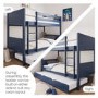 Navy Wooden Detachable Bunk Bed with Trundle - Luca