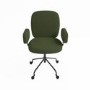Green Boucle Swivel Office Chair with Arms - Lulu