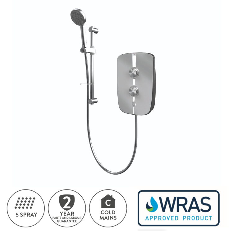 GRADE A1 - Aqualisa Lumi+ 8.5kW Chrome Electric Shower