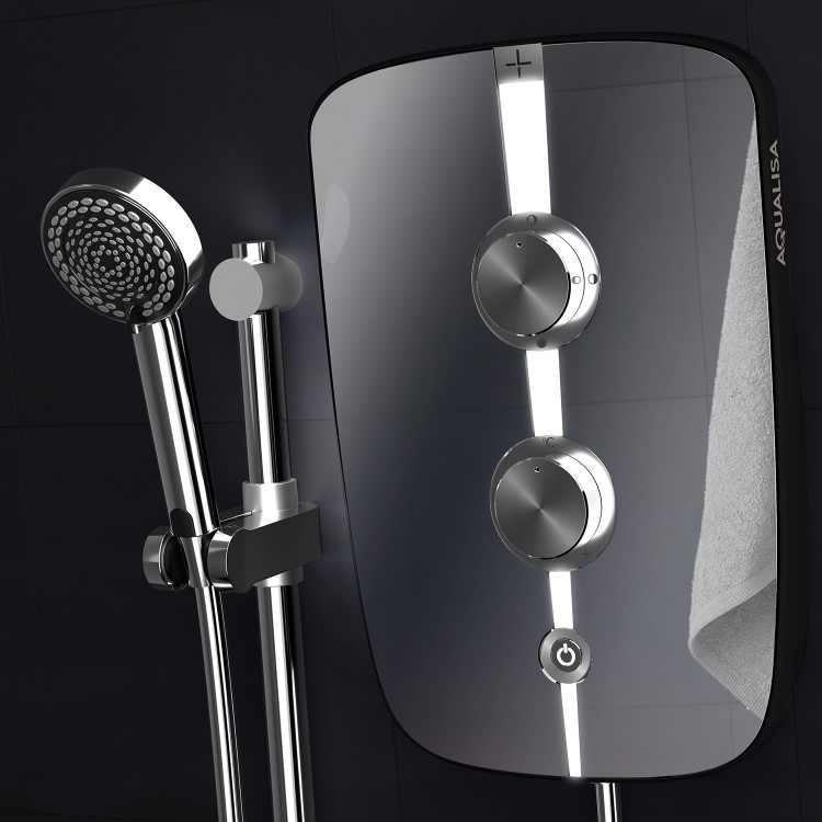 GRADE A1 - Aqualisa Lumi+ 8.5kW Chrome Electric Shower