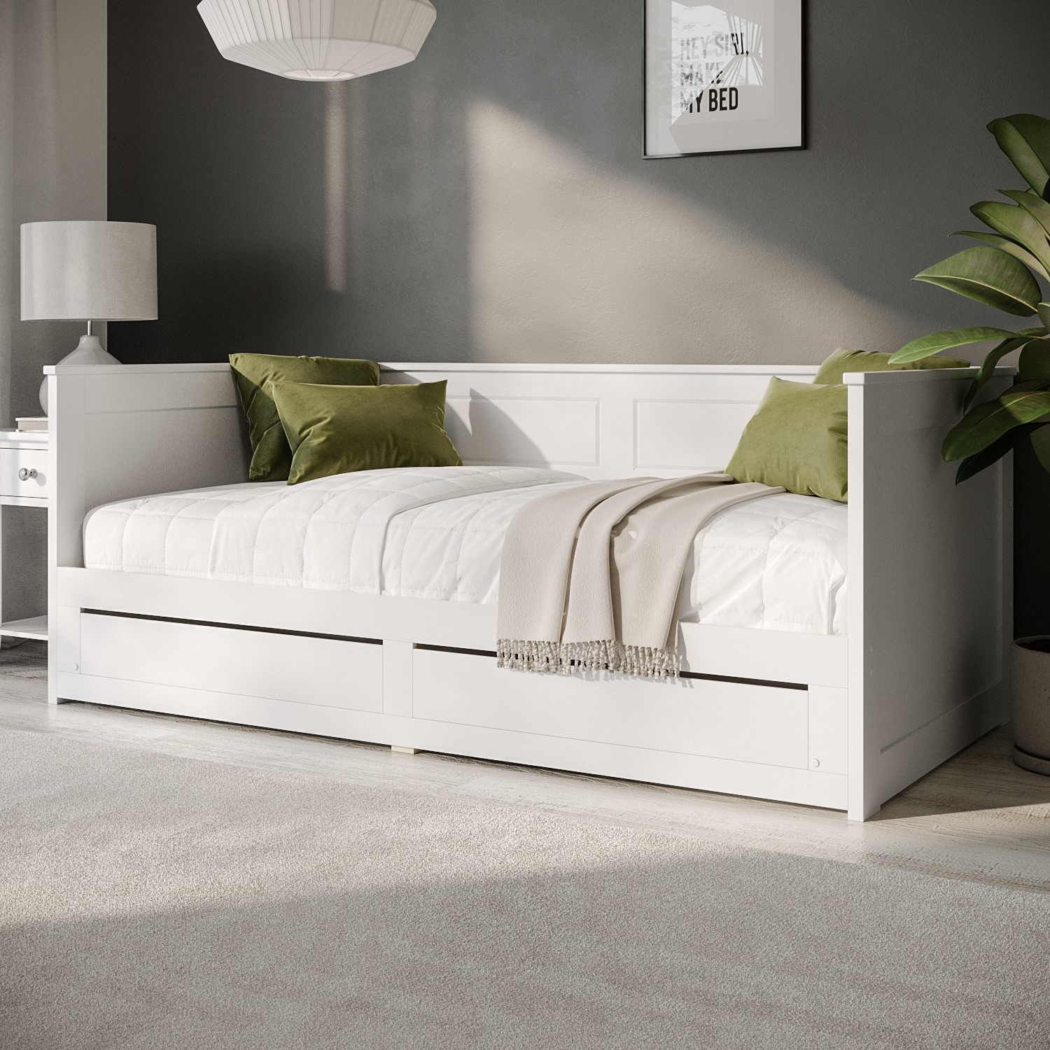 Wooden single day bed discount