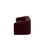 Burgundy Velvet Curved Modular 3 Seater Sofa - Laine