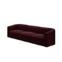 Burgundy Velvet Curved Modular 4 Seater Sofa - Laine