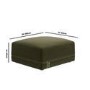Olive Green Velvet Footstool - Laine
