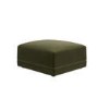 Olive Green Velvet Footstool - Laine