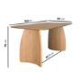 Rectangular Oak Curved Leg Dining Table Set with 4 Cream Upholstered Chairs - Seats 4 - Leona