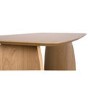 Rectangular Oak Curved Leg Dining Table Set with 4 Cream Upholstered Chairs - Seats 4 - Leona