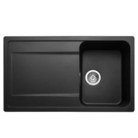 Rangemaster Loa Single Bowl Inset Granite Kitchen Sink - Black
