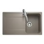 Rangemaster Loa Single Bowl Inset Granite Kitchen Sink - Pebble