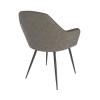 Set of 2 Dove Grey Faux Leather Tub Dining Chairs - Logan