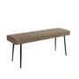 Large Beige Faux Leather Dining Bench  -  120cm  -  Seats 2  -  Logan