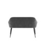 Grey Velvet Dining Bench with Back - Seats 2 - Logan