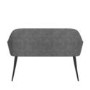 Large Grey Faux Leather Dining Bench with Back - Seats 2 - Logan