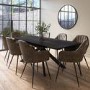 Set of 2 Brown Faux Leather Tub Dining Chairs - Logan