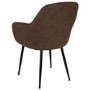 Set of 2 Brown Faux Leather Tub Dining Chairs - Logan