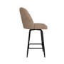 Beige Faux Leather Swivel Kitchen Stool - Logan