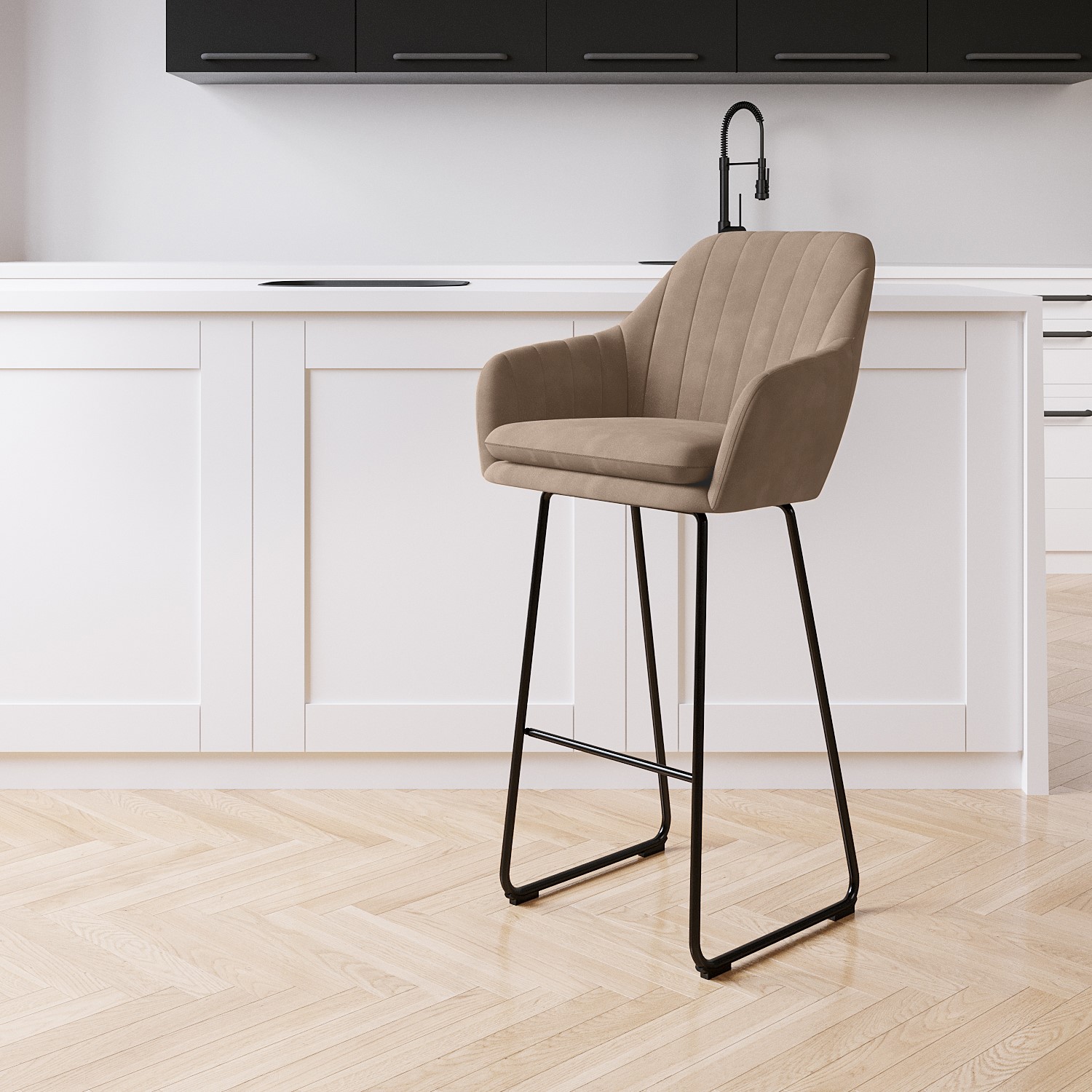 Leather counter stool with back discount