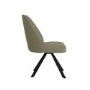 Set of 4 Sage Green Faux Leather Swivel Dining Chairs - Logan